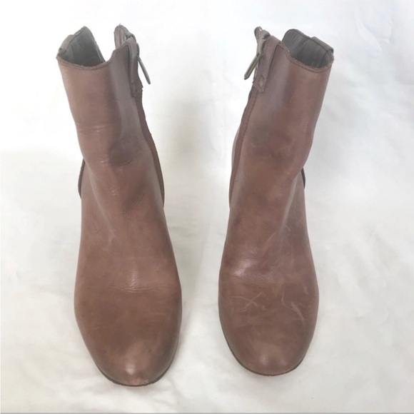 Sam Edelman leather stacked heel boots - Picture 4 of 8